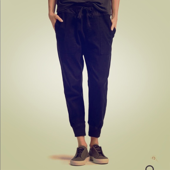 mixed media jersey pant